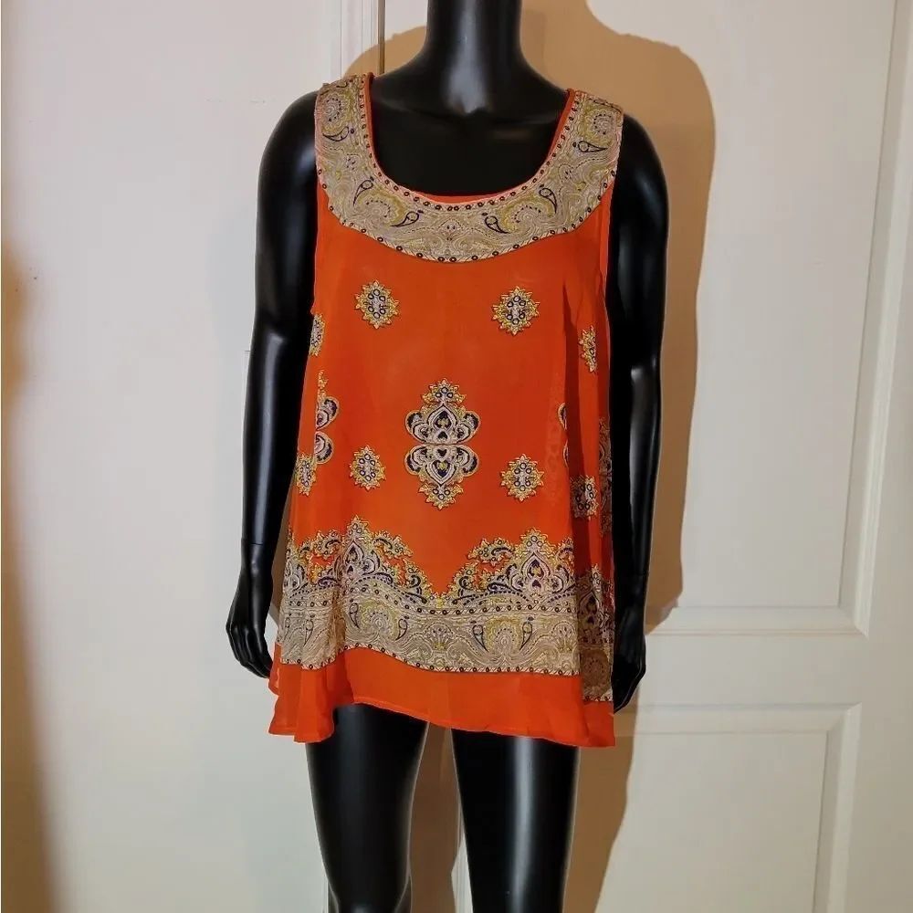 BRAND NEW COLOR OF INDIA SLEEVELESS  ROUNDNECK LINE WOMEN"S TOP